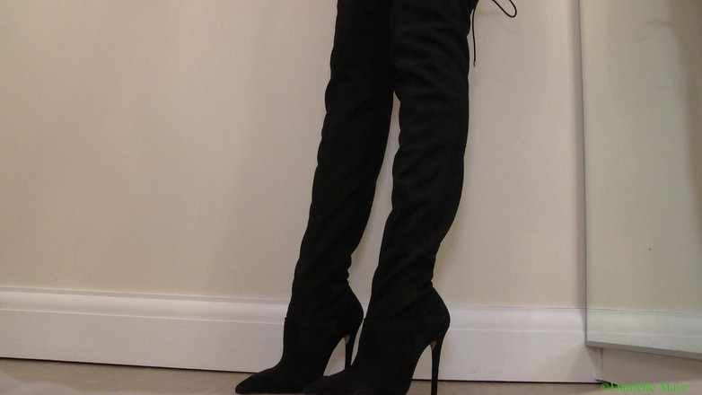 Danielle Maye: Suede Boot Domination