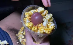 I fuck popcorn while watching a movie.