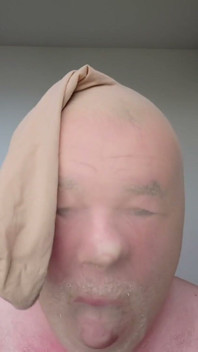 Selfie Collage with Masks Made of Tights