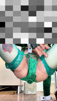 Cute Femboy Very Sexy Stocking Lingerie Showing His Panties Outside