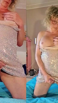 TS Lilly Sophie mengongkek pantatnya dengan dildo dan cuba pam dan pancutan mani dengan melancap dan palam dalam pantatnya