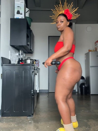 Big black clapping booties: Jack se vrtí do mého obrovskýho zadku v sexy prádle,...