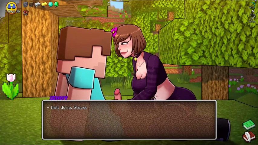 Hornycraft Minecraft Parody - Steve Gets Sloppy Handjob From Jenny for a Diamond (Alita)