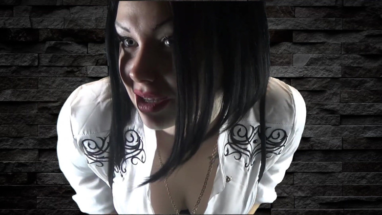 Goddess Misha Goldy: Just here you can stroke your tiny cock!