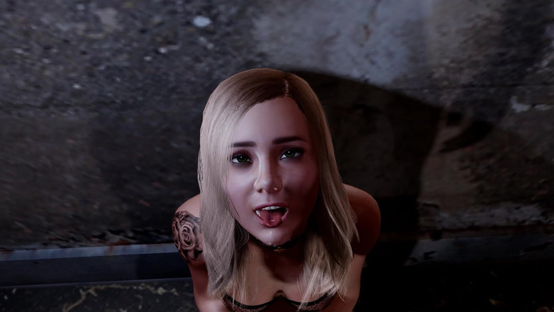 Wraith ward: Si blonde panas dalam blowjob deepthroat BDSM