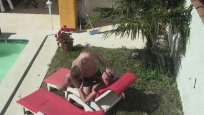 EXHIB BOYS: Exhibit sex with two French twinks fucking in the garden