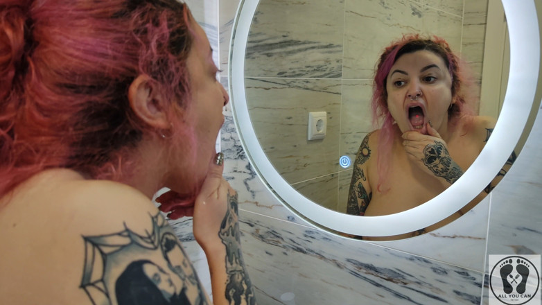 All You Can Fetish: 4k ลิ้นปาก uvula ใบหน้าแปรงสีฟันภาพที่มีคุณภาพดี