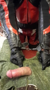 Leather Biker Sucks Dick by Men in Uniform Military