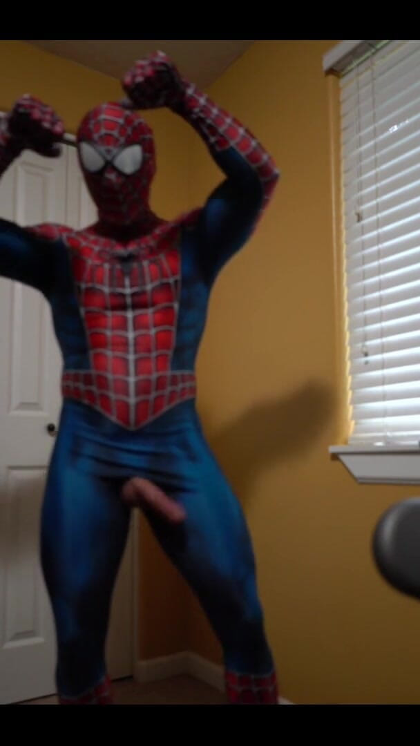 Reese Rideout: Cumming in a Spider Man Costume