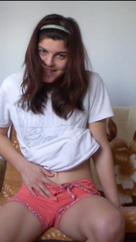 Skinny Teen Full Bladder Desperation on the Bed Trying to Pee