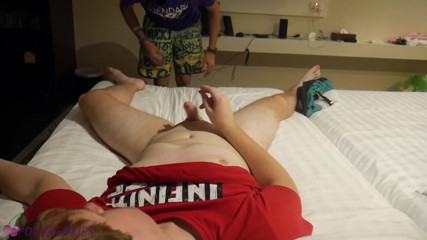 Ethan Alex: Boyfriends blowjob each other in the hotel room