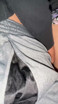 Big-assed Woman Touches a Stranger's Erect Penis. Flash Dick!!