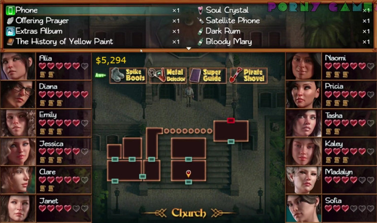 Porny Games: ナディアの宝物 - 教会の祭壇で猫を食べる (1/4)