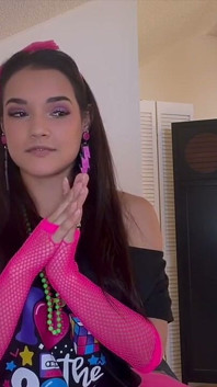 Zara's Sultry '80s Jerk off Instruction - POV Neon Seduction Awaits!