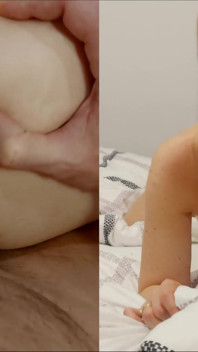 Podvádějící manželka má bolestivý anální orgasmus bez promazávání análu creampie