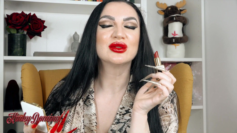 KinkyDomina: Rumänische lehrerin bezaubert dich mit ihrem roten lippenstift