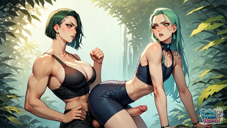Femboy Hentai Haven: This Horny Femboy Slut Needs a Jungle Orgasm with a...