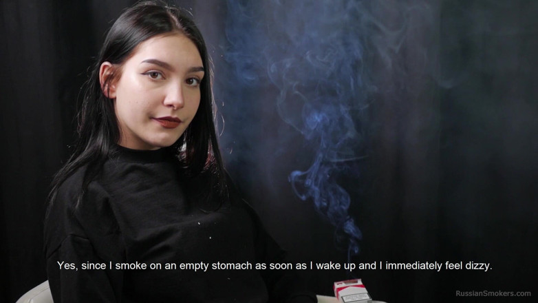 Russian Smokers: Young Brunette Smoker Interview - Calm Voice, Deep Inhales, Honest Addiction...