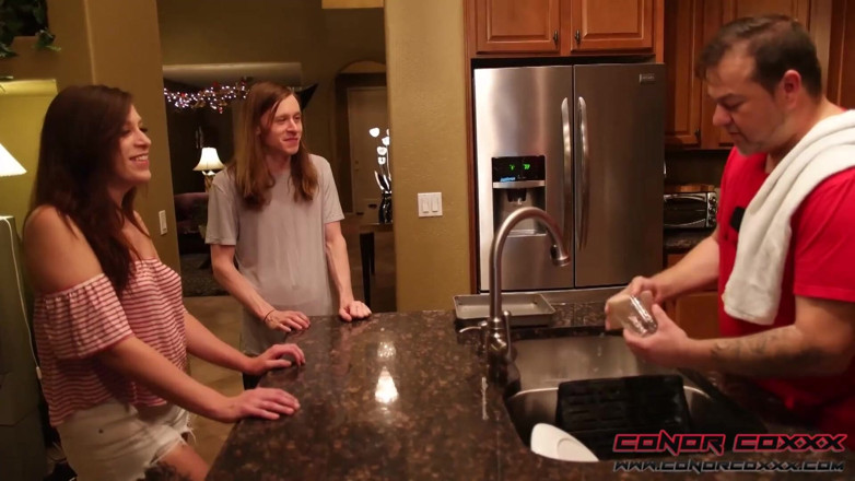 Horny Household: Getting in a Quick Fuck While Stepdad's Away