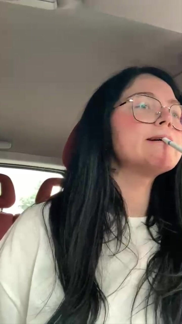 Shione Cooper: Smoking During Driving in My New Glasses
