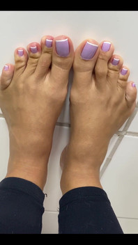 Lilac French Nails