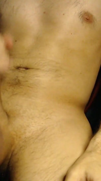 Straight Guy Jerking off Big Dick in the Evening