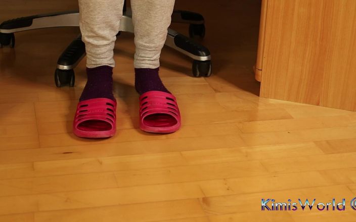 KimisWorld: Dirty Socks &amp; Slipper Tease - Worn Workout Look