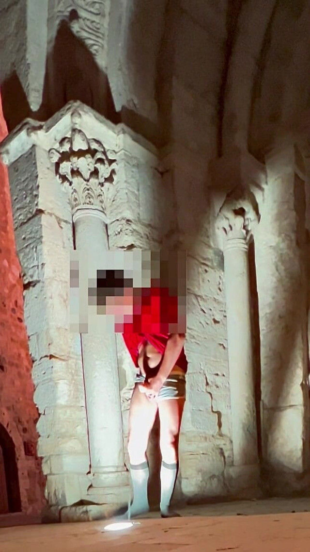 Very Risky and Immense Ejaculation in a Very Public Place (Hyperspermia)