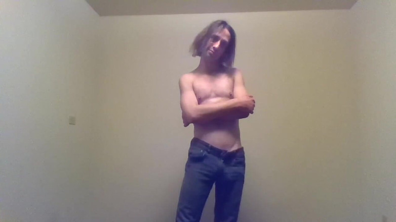 LilTaste: Transgirl pre-op topless in solo jeans, Aroused | Auto-fotografia in posa