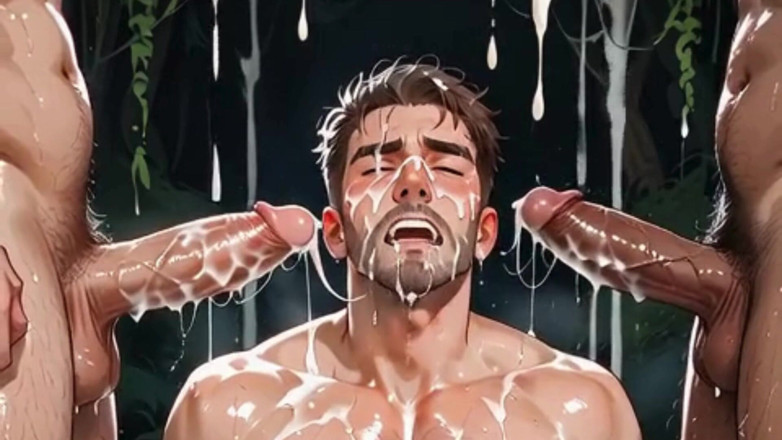 Real narrated fantasy Hentai: Řada vdaných mužů šukajících můj zadek v této šílené orgii. Yaoi Hentai...