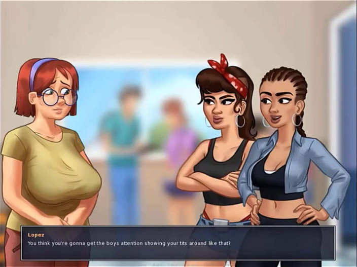 Cartoon Play: Summertime saga part 13 - duro no chuveiro da faculdade