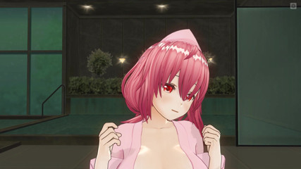 H3DC: 3D HENTAI: Girlfriend in pink robe rides dildo and cums