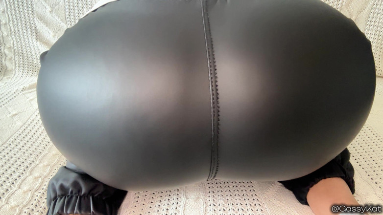 GassyKat: Leather Face Farts POV: Ass in Your Face