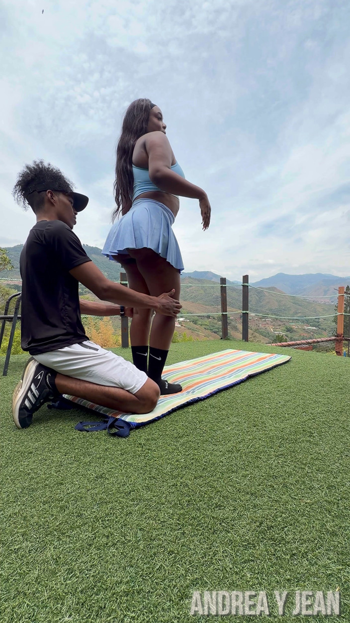 AndreaAndJean: A Gorgeous Ebony MILF Fucks Her Trainer, Who’s Got a...