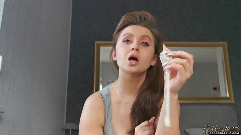 Goddess Lena: Sabroso semen de cornudo para ti