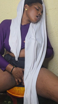 Chica De Pueblo Nigeriano Chorreando En El Video En Vivo