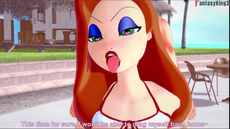 Fantasy king: Jessica Rabbit se fait baiser en bikini