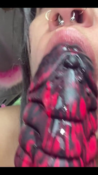 Sloppy Dildo Sucking