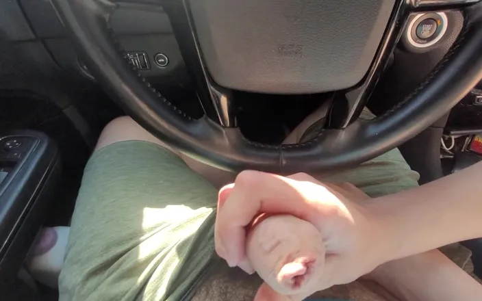 Mimiandevan: Edging Slow Handjob in Car Cumshot