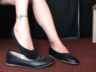 TLC 1992: Houpací ponožky Black Ballet Flats Hra s botami