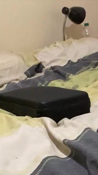 幸运的脚手架可以透过窗户观看