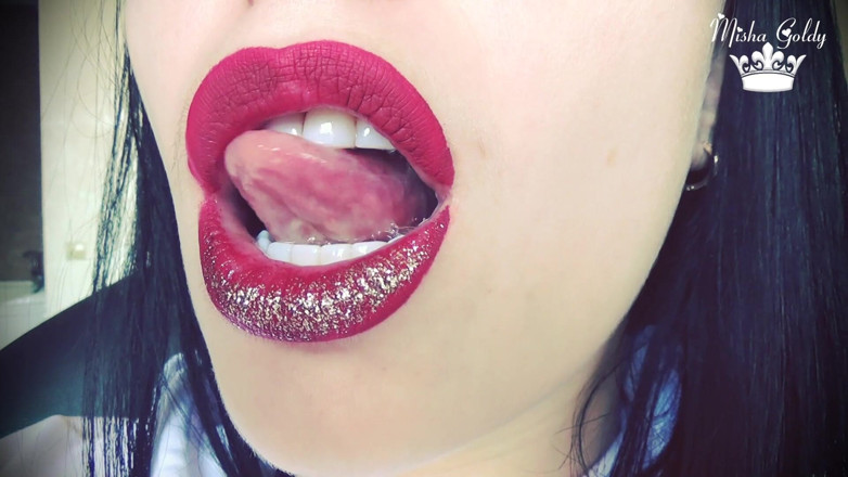 Goddess Misha Goldy: Inspire minhas exalações e adore meus lábios