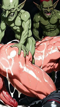 Intensywny gangbang z Armią Napalonych Orków i Goblinów. Halloween specjalne. Animacja Yaoi Hentai.