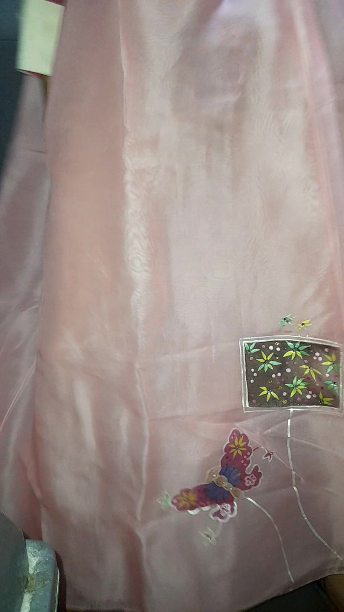 Naomisinka: Crossdresser Cum Wearing Hanbok Korean Traditional Dress