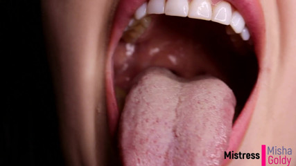 Goddess Misha Goldy: Cum with me everyday during 1 month! Day 13 - Mouth fetish