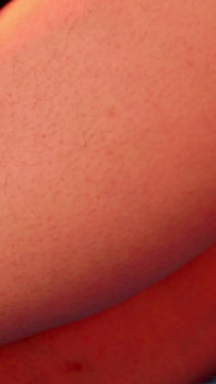 Hairy legs close-up video slowly tease