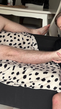 Footjob Ended up with Hard Cock, Blowjob and Two Cumshots