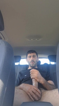 Mature Men Masturbating Naked in the Car