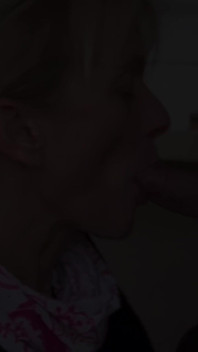 Blowjob in the Washing Machine Room - Real Couple