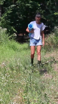 Sexy Teen Goes to Forest to Strip and Play with Herself